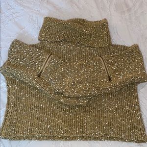 Cropped turtleneck sweater